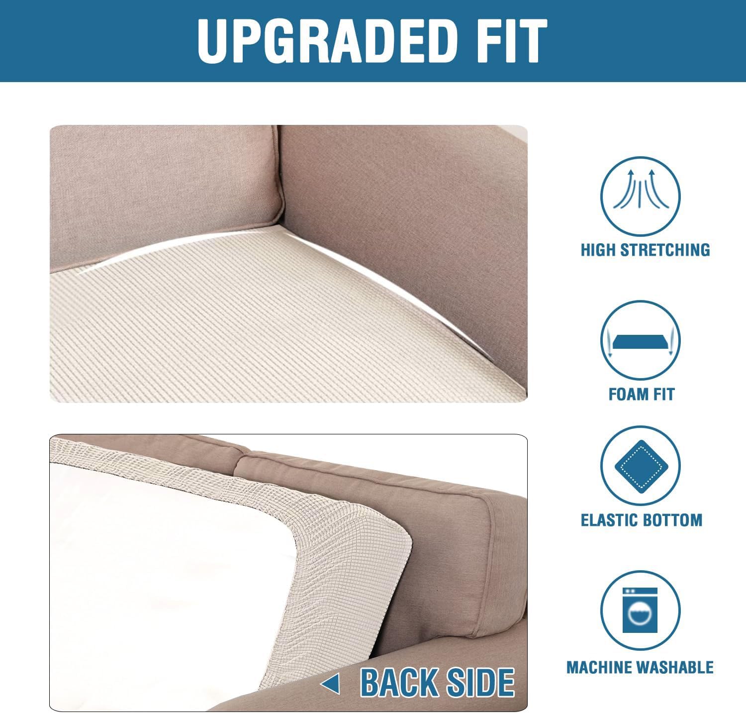 Amazon.com: H.VERSAILTEX Super Stretch Individual Seat Cushion